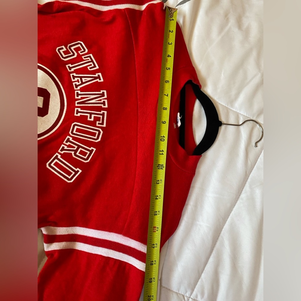 Vintage Retro Artex STANFORD Football Jersey Tshirt 3/4 sleeve 60s 70s throwback - Picture 8 of 11